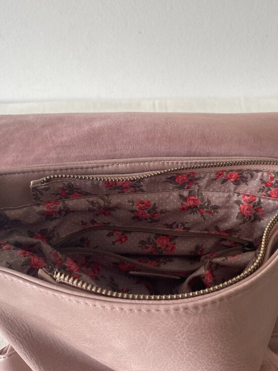 Vegan Leather Backpack in Pale Pink main image 5